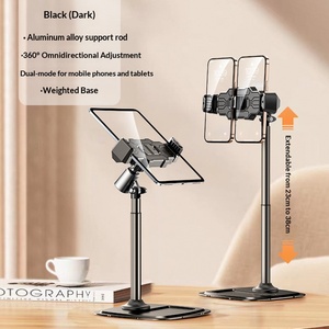 Support de téléphone portable pliable, flexible, étanche, magnétique, réglable en hauteur, argenté, noir, anti-corrosion, pour bureau - Product Image 5