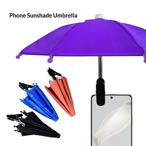 Support de téléphone portable avec parapluie pare-soleil, clip extérieur, anti-pluie, anti-reflet, design minimaliste, 8 baleines, petit parapluie - Product Image 3
