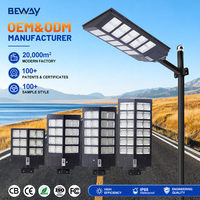 Lampe solaire LED pour rue, module de protection IP65 en silicium polycristallin, 500w 1000w 1500w 2000w, éclairage solaire tout-en-un