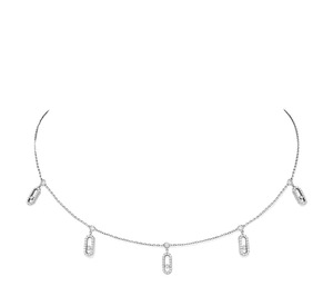 Collar con Colgante de Circonita Geométrica Moderno y Personalizado, Collar de Cadena con Circonita Blanca Brillante, Elegante y Bonito para Mujer - Product Image 1