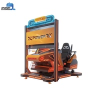 Cockpit de simulateur de course automobile VR 3D d'intérieur avec plateforme de mouvement 4 DOF pour jeux de simulation de course à monnayeur