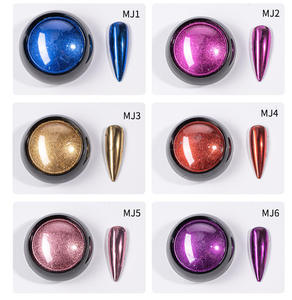 1 pièce 24 couleurs Poudre à ongles effet miroir, pigment chromé 0,5g, pour nail art, finition métallique brillante avec effet magique - Product Image 3