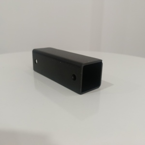 מחבר צינור מרובע מפלדה מצופה שחור - שרוול צינור מבני כבד - Product Image 1