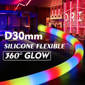 Tubo de Luz <span class=keywords><strong>LED</strong></span> de Tira <span class=keywords><strong>LED</strong></span> 360 SPI Direccionable Individualmente IP65 Impermeable de Silicona Luz de Neón Flexible para Techo Hotel Bar Hogar - Product Image 1