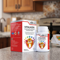 Les comprimés composés de vitamines et de minéraux pour enfants contiennent des vitamines A, C, D3 et E sans couleurs artificielles et sont faciles à absorber