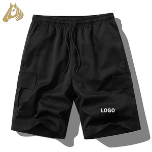 Pantalones Cortos Deportivos para Hombre, Talla Grande, de Poliéster Negro, Modernos, Urbanos y Transpirables para el Día a Día, <span class=keywords><strong>Precio</strong></span> de Fábrica - Product Image 1