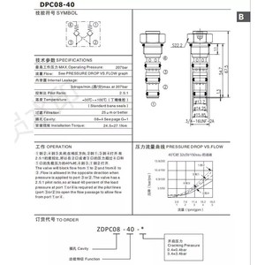 Longerfa DPC08-40 Hydraulic <b>Lock</b> Valve <b>Threaded</b> Carbon Steel Pilot-operated Check Valve For Hydraulic Machinery - Product Image 3