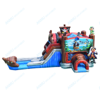 Combo de pirate gonflable Moonwalk Toboggan commercial Jumper Château gonflable Maison gonflable Combo