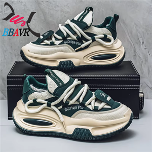 Zapatos Deportivos Casuales para Hombre, Diseño Transpirable de Verano, Parte Superior de Cuero Impermeable, Suela Gruesa, Zapatillas Casuales para Hombre - Product Image 4