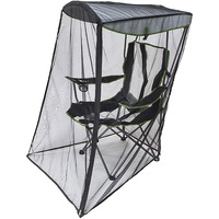 Chaise pliante d'extérieur avec moustiquaire, auvent anti-insectes, pare-soleil, tente carrée portable à fermeture éclair pour camping et pêche en polyester