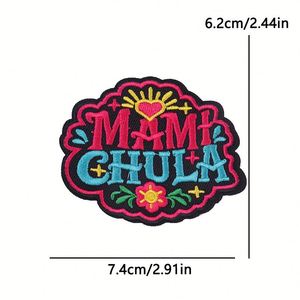Nouvelle broderie thermocollante style rétro, patch à carreaux roses avec inscription 'Mama Howdy' pour la décoration de chapeaux, vêtements et sacs - Product Image 5