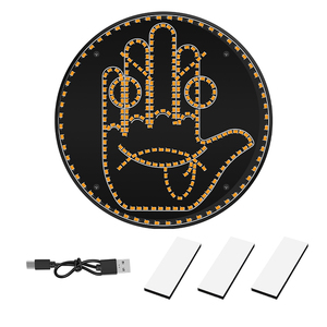 ไฟแสดงอารมณ์บนกระจกหลังรถยนต์ ไฟแสดงท่าทางนิ้วมือบนหน้ารถ อุปกรณ์ตกแต่งรถยนต์ - Product Image 1