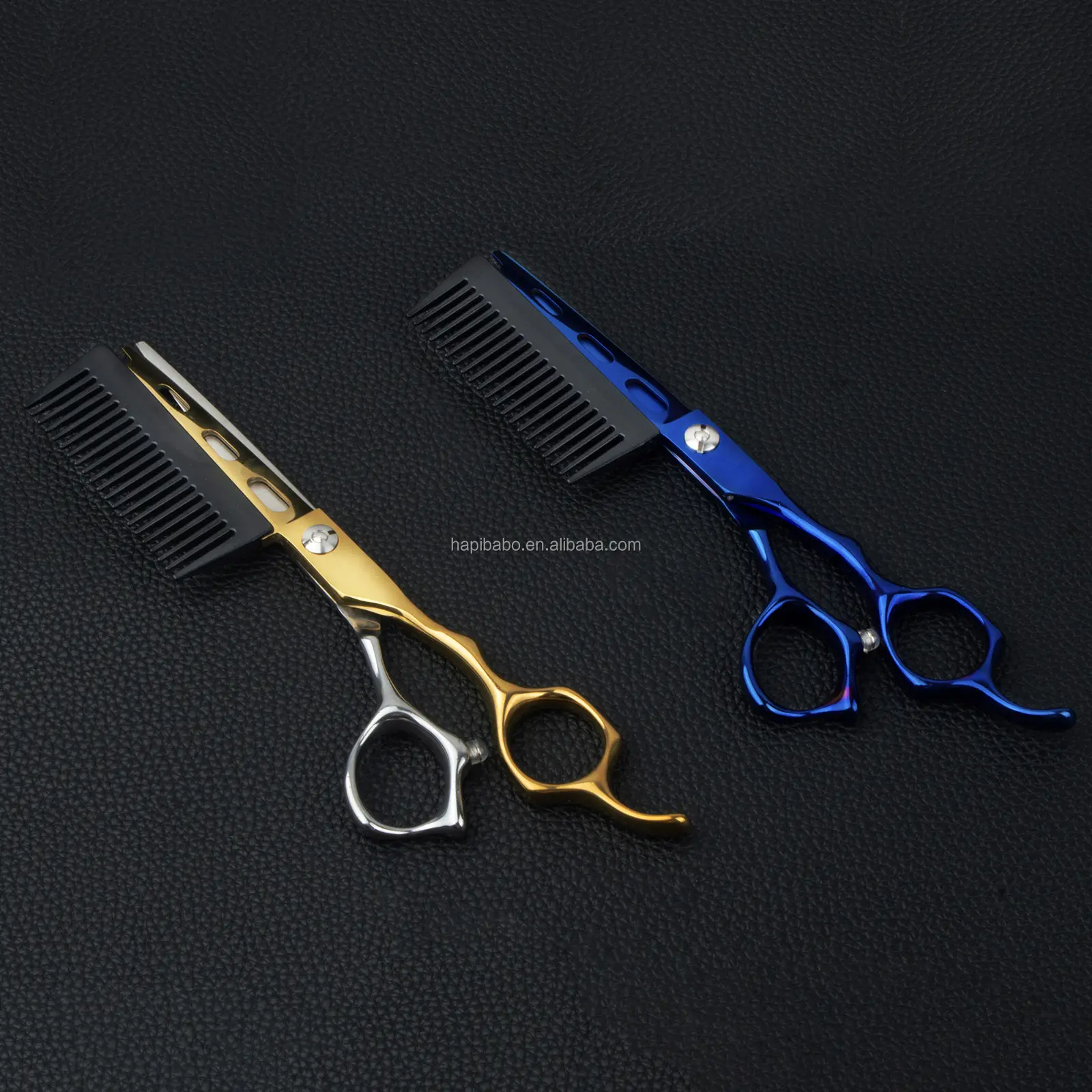 Grosir perawatan hewan peliharaan gunting rambut anjing 440C gunting pemotong rambut Set baja Jepang gunting Salon 6.0 inci dengan sisir