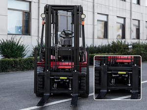 Chariot élévateur 4x4 CPCD20 de marque supérieure avec mât à trois sections, déplaceur latéral hydraulique, longueur de <span class=keywords><strong>fourche</strong></span> de 1070 mm et centre de charge de 800 mm - Product Image 3