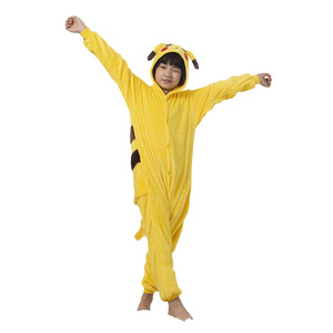 <span class=keywords><strong>Pyjama</strong></span> en flanelle Pokem-on Pika, doux, pour l'automne/hiver, cosplay animal, sweat à capuche, <span class=keywords><strong>pyjama</strong></span> pour enfants et parents, chemise de nuit pour bébés filles et garçons - Product Image 4