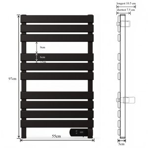 Chauffe-serviettes électrique classique à chauffage rapide 10 barres 500W avec minuterie 8H – Économisez l'énergie pour vos serviettes chaudes <span class=keywords><strong>et</strong></span> votre hiver - Product Image 1