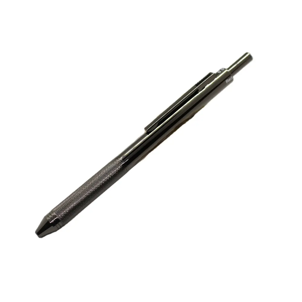 Metalen 4 In 1 Multifunctionele 4-Kleur Pen 0.5Mm Vulpotlood En 3 Kleur Balpen In Een pen