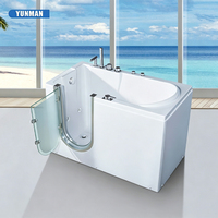 Baignoire de massage et douche combinées YUNMAN de luxe, moderne, en acrylique, rectangulaire, portable, pour hôtels et villas
