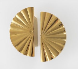 Hot Sale Vàng Đen Chrome Hướng Dương Nội Brass Half Moon Xử Lý Và Knobs Kéo Ngăn Kéo - Product Image 5