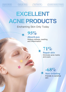 Parche hidrocoloide personalizado para espinillas en forma de estrella, resistente al agua, para curar el acné, etiqueta privada colorida para la cara, contiene vitamina C orgánica - Product Image 4