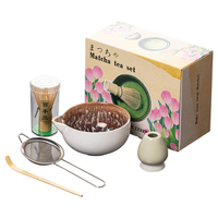 Offre Spéciale – Ensemble de Cinq Bols à Matcha en Céramique et Porcelaine Moderne, Écologiques, Durables, de Qualité Alimentaire, avec Logo Personnalisé et Emballage Sûr