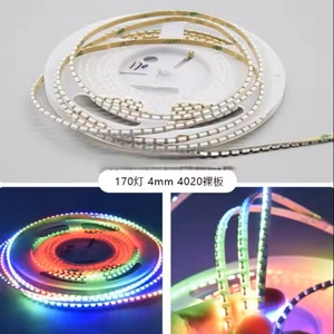 4mm 5V AP35580 170 LED/M 4020 Emisión lateral a todo color Ws2812B Tira de LED digital Wi-Fi Control remoto Coche Hogar Material PCB - Product Image 3