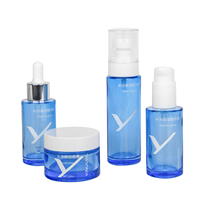 Ensemble de soins de la peau en verre de luxe avec flacon compte-gouttes comprenant un pot cosmétique pour crème à l'huile essentielle Échantillon gratuit inclus