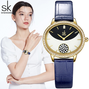 Reloj de Pulsera de Cuarzo para Mujer, Diseño de Moda, Esfera Premium con Incrustaciones de Diamantes, Bisel Resistente al Agua, Correa de Cuero, Fabricado en Guangzhou - Product Image 1