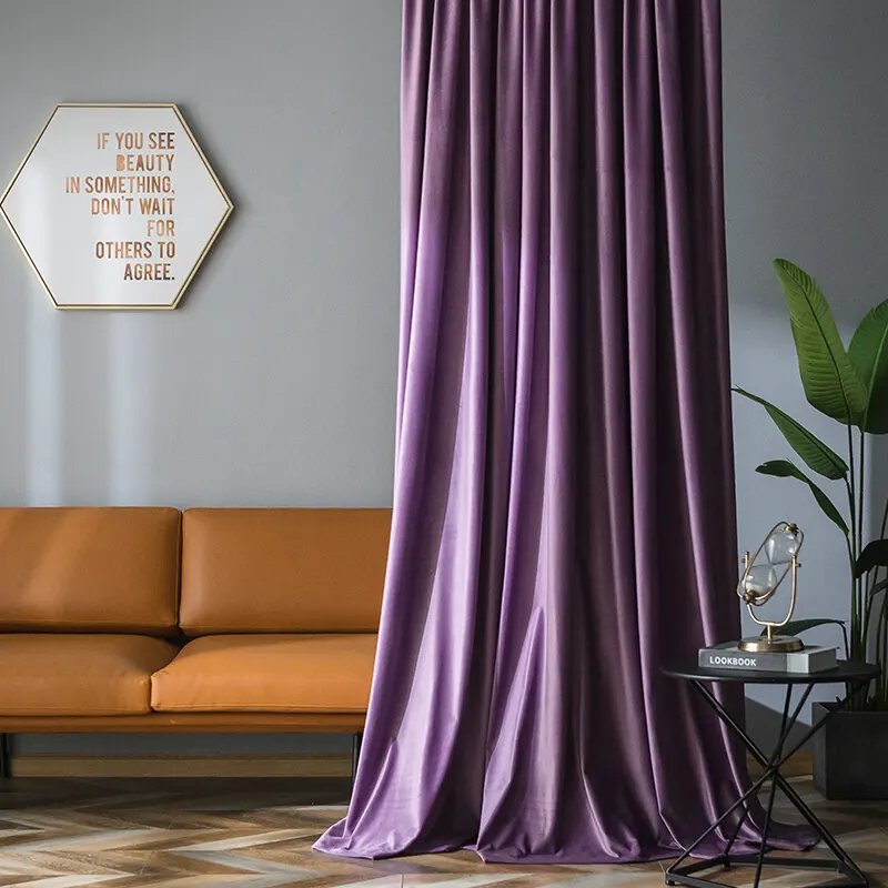 Rideau occultant en tissu <span class=keywords><strong>velours</strong></span> Polyester/coton, nouveau Design moderne, vente en gros, 2021