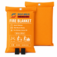 Couverture anti-feu en fibre de verre 1,2 x 1,8 m, grande couverture de sécurité d'urgence pour la maison, la cuisine, le restaurant, le garage, vente en gros OEM