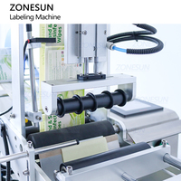 ZONESUN ZS-TB101 autocollant électrique deux côtés semi-automatique petite étiqueteuse de bouteille ronde