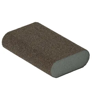 High Density Aluminum Oxide 4-sides Round Hand Foam Abrasive Block Foam Sanding Block Sanding Sponge Block