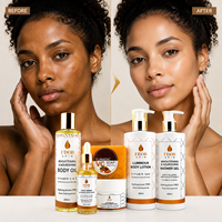 Ensemble de Soins Visage Végétaliens Éclaircissants Vitamine C Acide Kojique Niacinamide Crème & Huile Savon Gel Anti-Âge Fabrication OEM Personnalisée