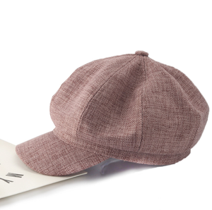 Octogonal sombrero ajustable de cáñamo de algodón pequeño fragante estilo sombrero con ala delgada de verano pintor sombrero - Product Image 3