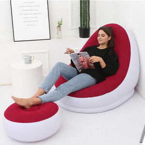 Canapé gonflable Mori Yuho avec repose-pieds, chaise gonflable individuelle, pouf portable pour adultes, utilisation intérieure et extérieure - Product Image 2