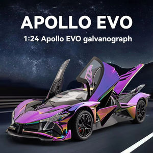 <span class=keywords><strong>Apollo</strong></span> <span class=keywords><strong>EVO</strong></span> 1:24, modelo fundido a presión, adorno de Metal para coche con sonido y luz, puertas de retroceso que abren juguetes para niños, decoran su espacio - Product Image 2