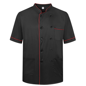 Veste de Chef Unisexe Respirante et Confortable Veste de Chef Courte à Manches Longues Uniforme de Chef de Cuisine de Restaurant - Product Image 1