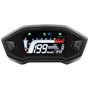 Velocímetro LCD modificado para motocicleta, odómetro con pantalla Digital, tacómetro para Scooter ATV