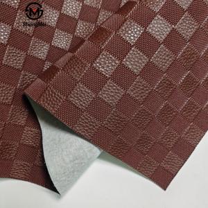 Pelle Sintetica in PVC con Motivo <span class=keywords><strong>a</strong></span> Reticolo <span class=keywords><strong>a</strong></span> <span class=keywords><strong>Quadretti</strong></span> 0,9mm Resistente all'Abrasione per Borse, Custodie e Accessori per Valigie - Product Image 4