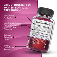 Gummies pour le soutien immunitaire et la libido féminine, marque privée OEM, fabrication en usine, 60 gummies pour adultes, non destiné aux adolescents, énergie