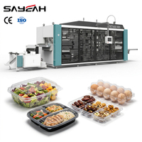Hoge snelheid PP PS PET PVC wegwerp plastic voedselcontainer schaal voedselcontainer thermoformmachine
