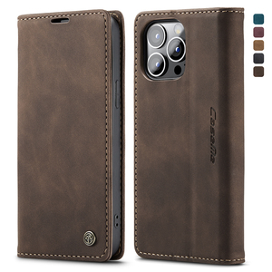 Étui portefeuille en cuir PU avec béquille <span class=keywords><strong>Caseme</strong></span> pour <span class=keywords><strong>iPhone</strong></span> 15 Pro Max 14 Pro 13 12 <span class=keywords><strong>11</strong></span> XS Max – Coques de téléphone portable pour divers modèles - Product Image 5