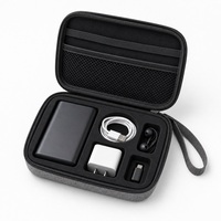 Étui de protection portable en EVA durable avec fermeture éclair pour appareil photo et batterie externe, avec insert en mousse antichoc, pour utilisation en extérieur