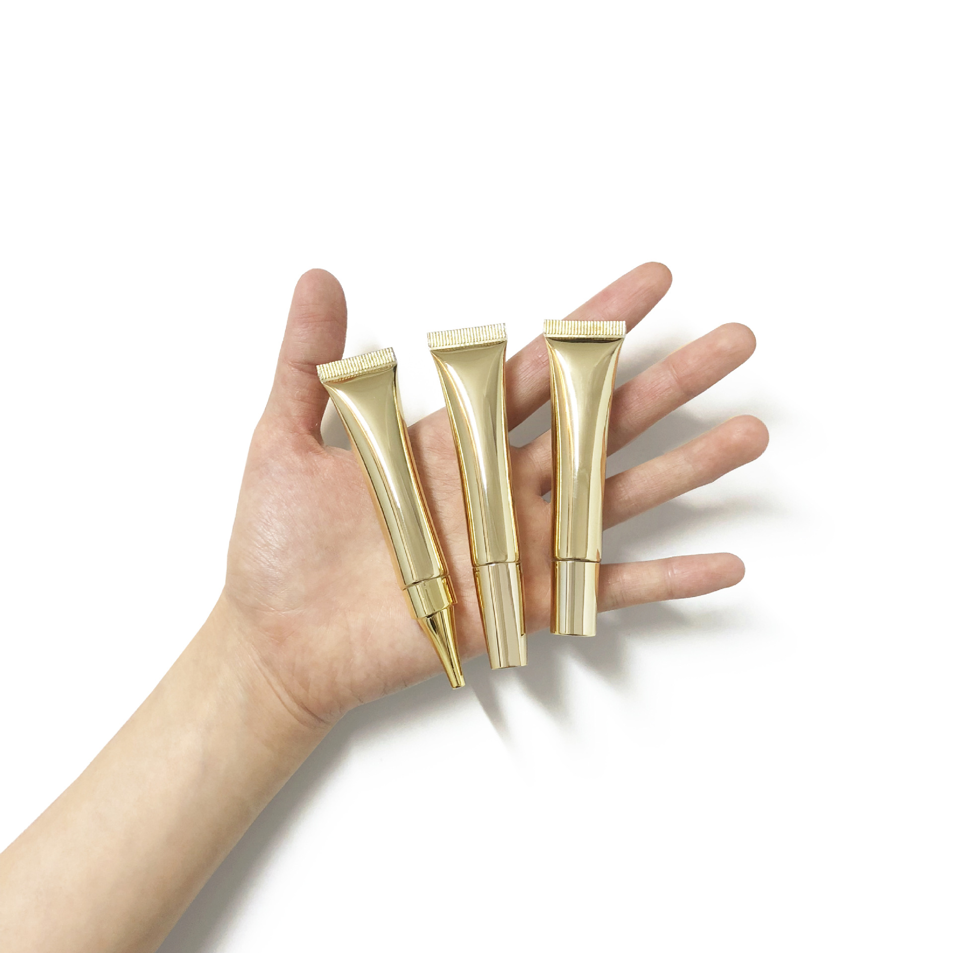 10ml 20ml Bright Gold Full Bro<i></i>nzing Cosmetic Tubes Packing Aluminum Plastic Material Tube Packaging