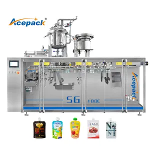 SG-180C Fully automatic Modern Design top spout pouch bag liquid filling machine horizontal doy pack machine