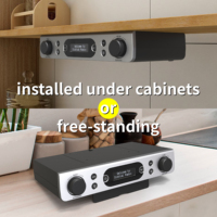 Système audio Sonos Denon DJ haute sensibilité avec Bluetooth 5.0, radio de cuisine grise, meuble de maison, écran LCD CE et horloge Nobel