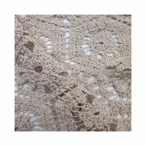 Sản xuất 100% bông ren guipure Ren Vải thêu hình học Crochet ren vải