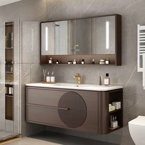 Gabinete de <span class=keywords><strong>baño</strong></span> asequible Marrón <span class=keywords><strong>oscuro</strong></span> 42 Tocador de <span class=keywords><strong>baño</strong></span> Gabinete de <span class=keywords><strong>baño</strong></span> montado en la pared con un fregadero - Product Image 2