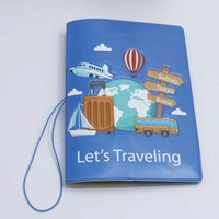 Cadeaux d'affaires multifonctionnels Voyage autour du monde Porte-passeport et organisateur de billets d'avion Impression numérique