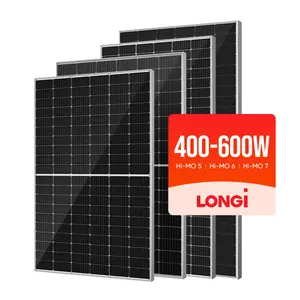 Precio de fábrica Longi Hi Mo 5 6 7 Paneles fotovoltaicos 550W 560W 590W 600W 650W 750W Panel solar de energía para uso residencial